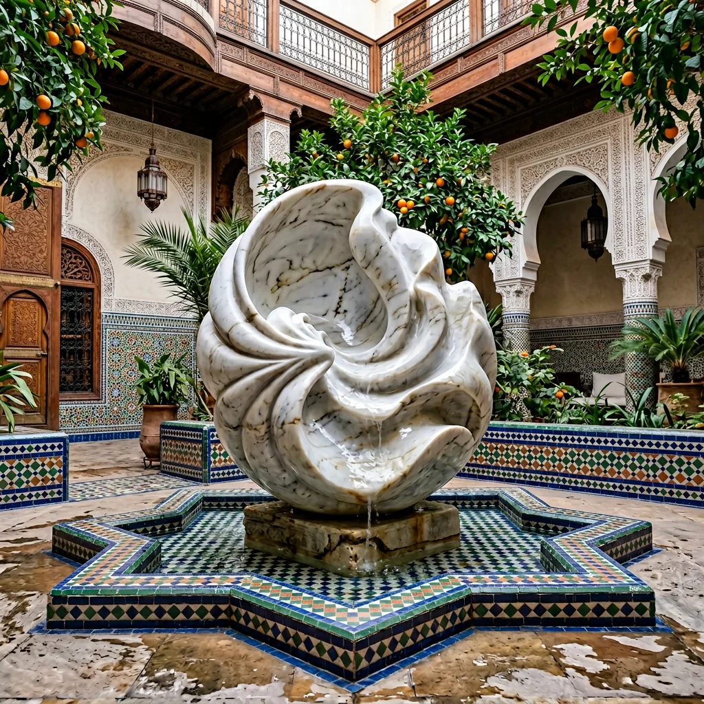 Concept — Fontaine riad marbre