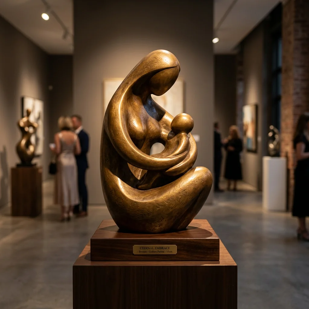 Concept — Maternité bronze doré