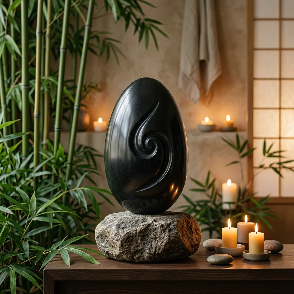 Concept — Sculpture zen pierre noire